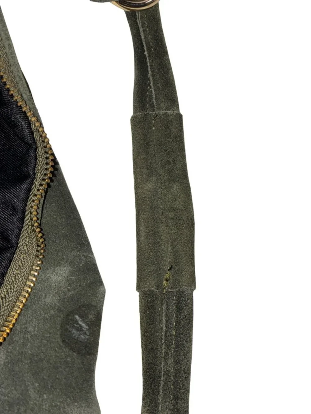 Marlon Forest Green Suede Hobo Shoulder Bag Genuine Leather Made In Italy luxury